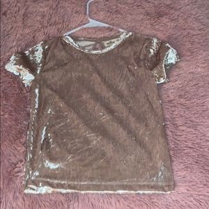 Velevt cream/tan shirt